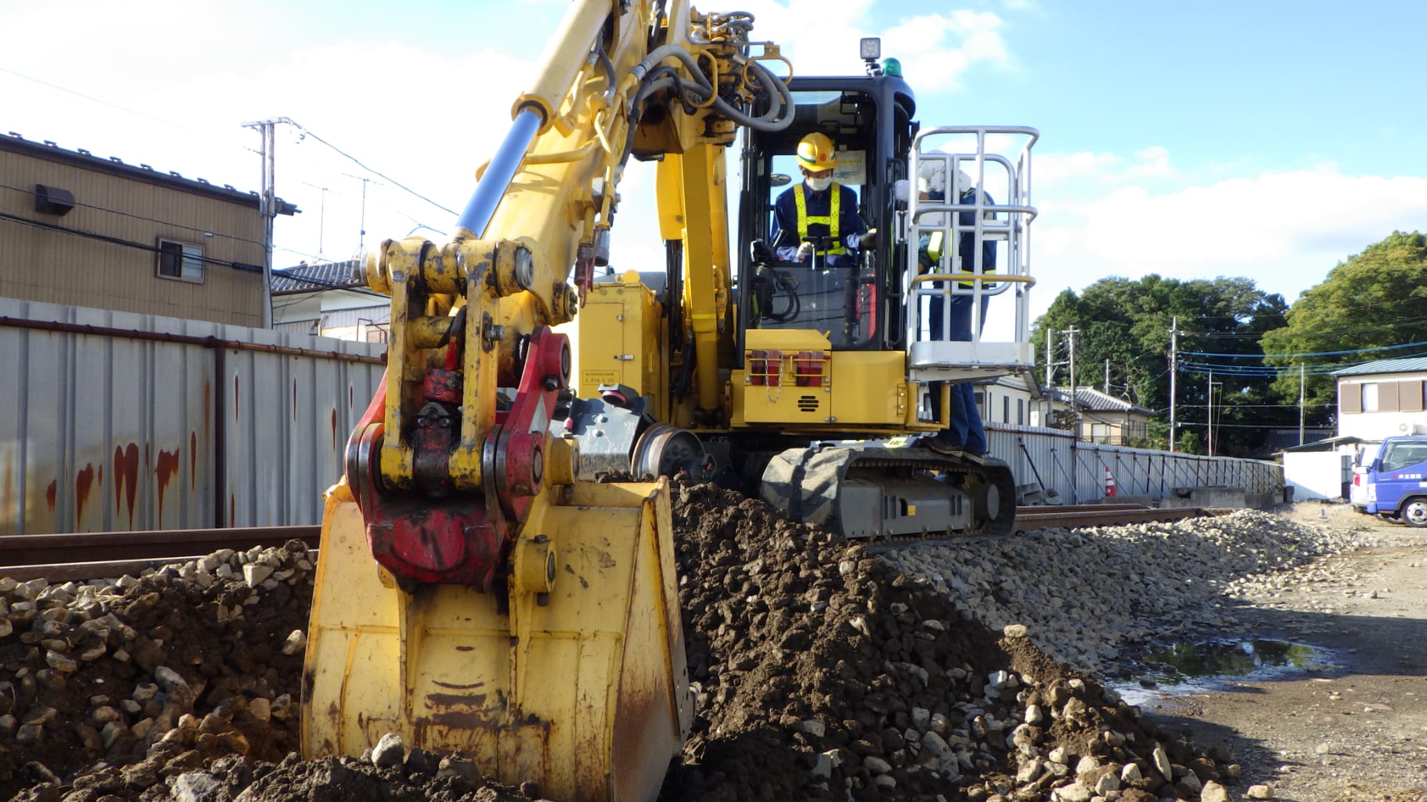 研修線における実技訓練