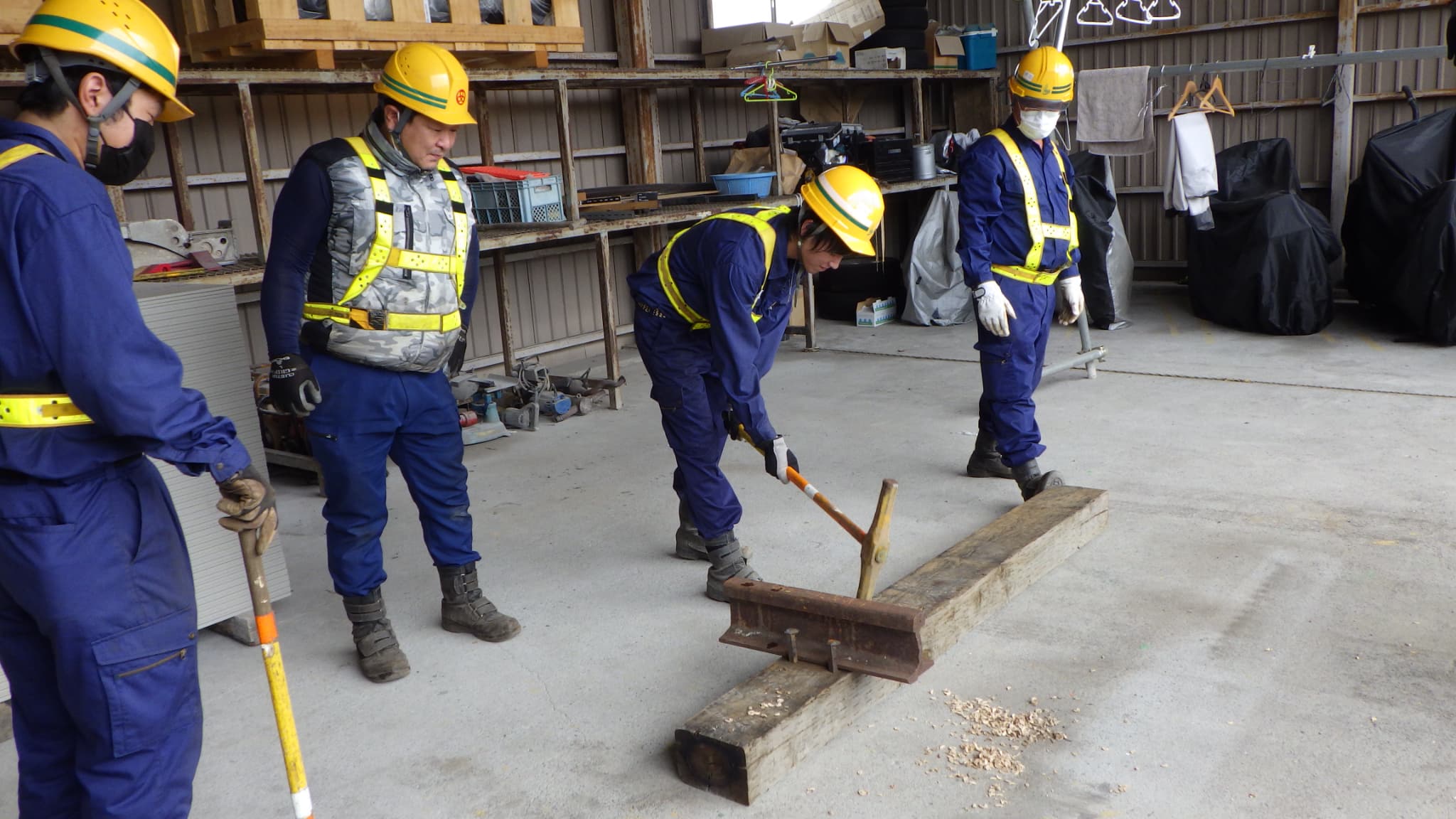 研修線における実技訓練